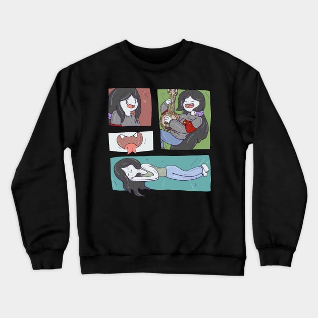 Adventure Time - Marceline Crewneck Sweatshirt by surfinggiraffecomics